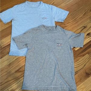 Vineyard Vines Kids Short Sleeve Tees in Light Blue and Gray